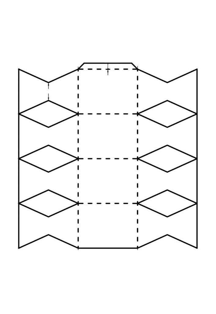 Molde de Caixinha de Papel