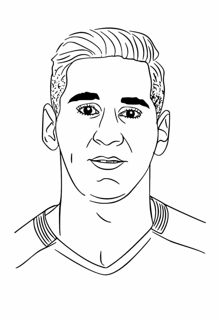 Desenho de Lionel Messi para colorir