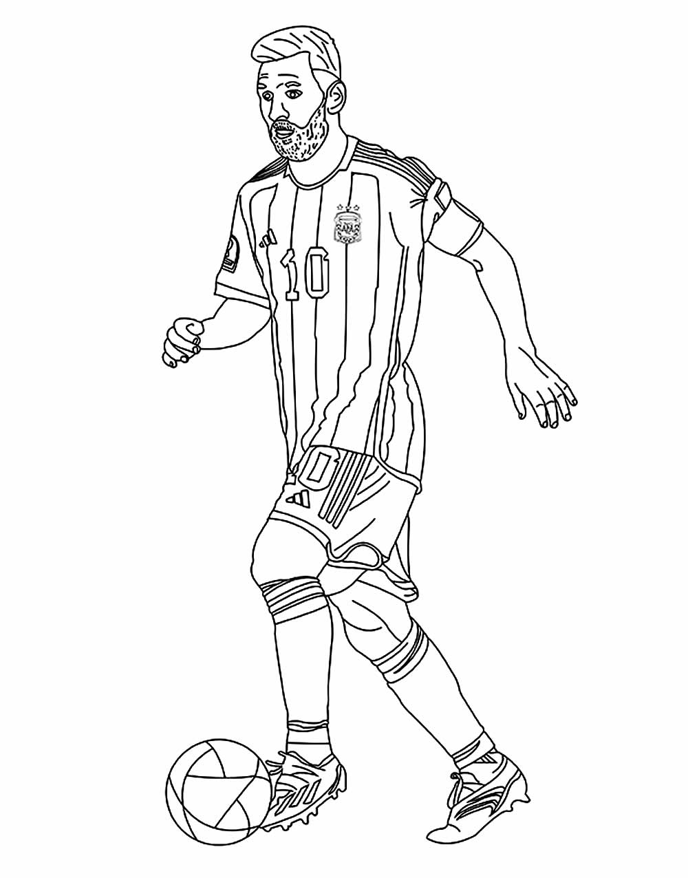 Desenhos de Messi para pintar e colorir - Pop Lembrancinhas