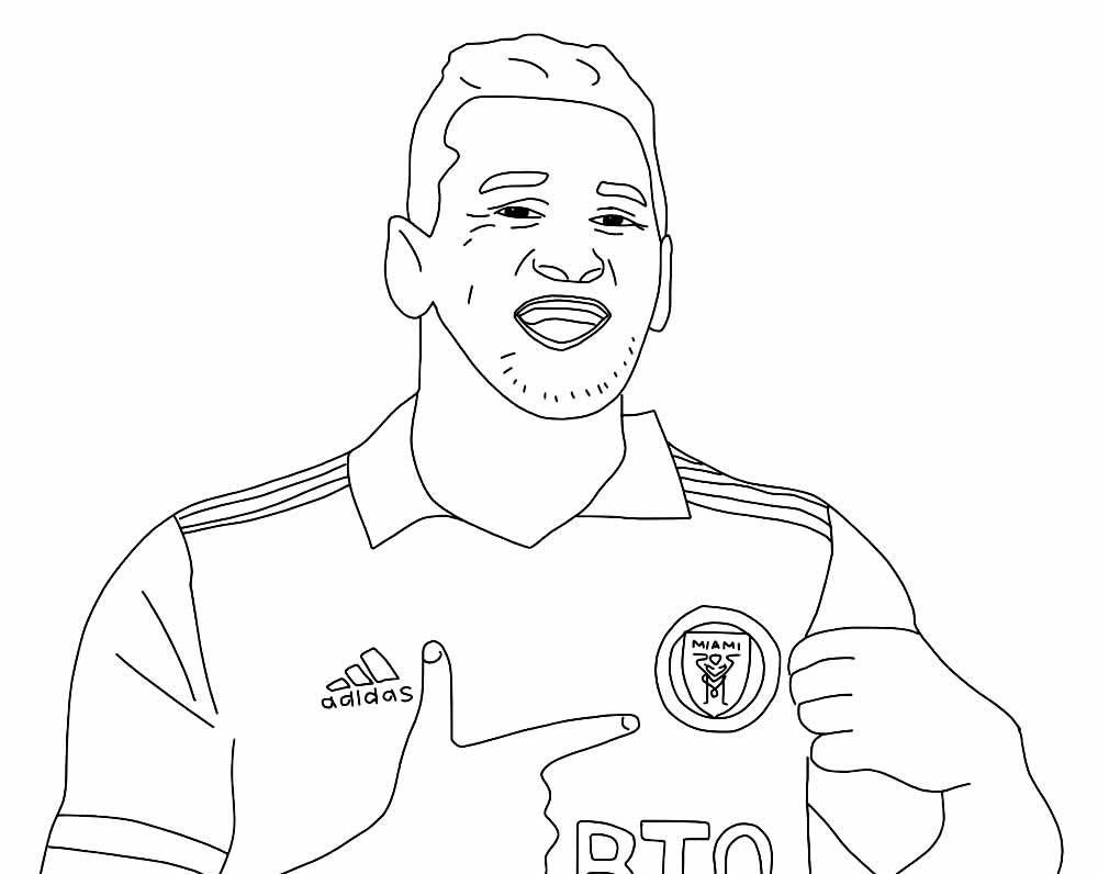 Desenho do Messi para pintar