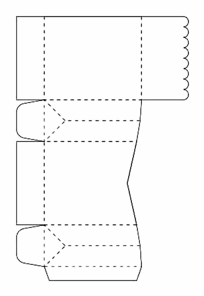 Molde de Caixinha de Papel