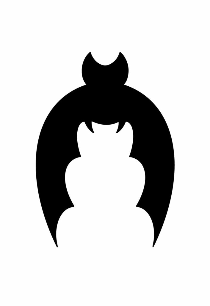 Molde de Morcego para Imprimir
