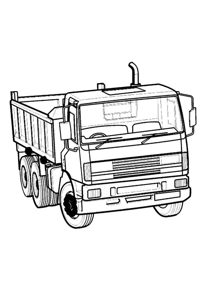 Desenho de Caminhão para imprimir e colorir