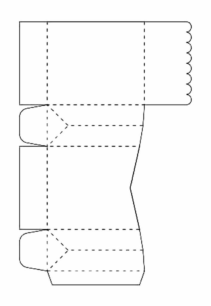 Molde de Caixinha de Papel