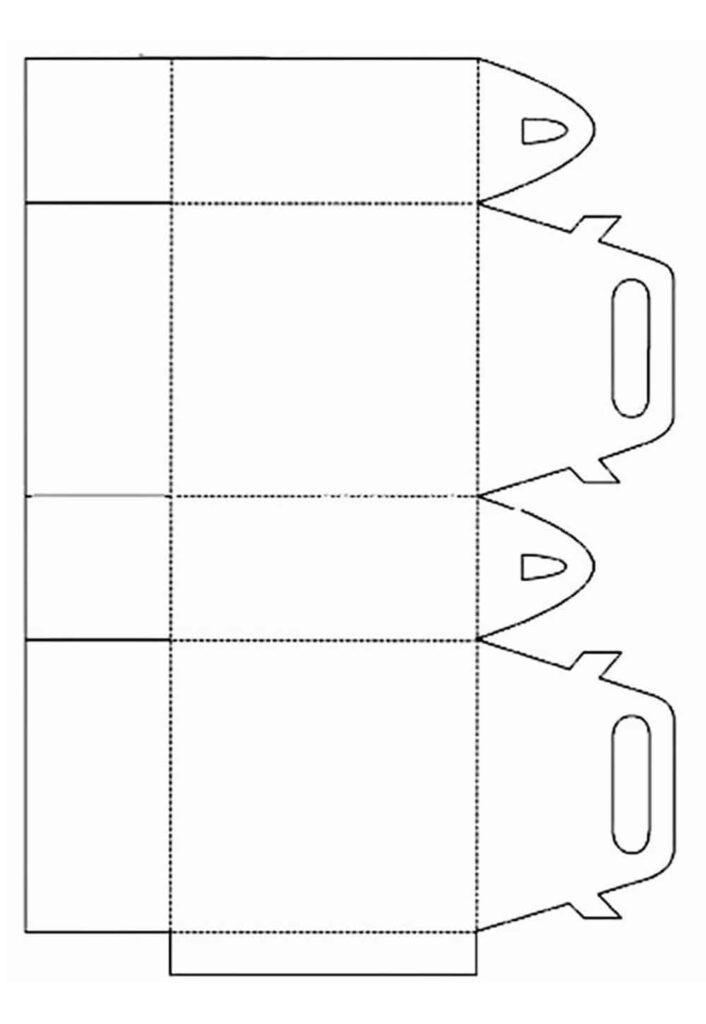Molde de Sacolinha de Papel