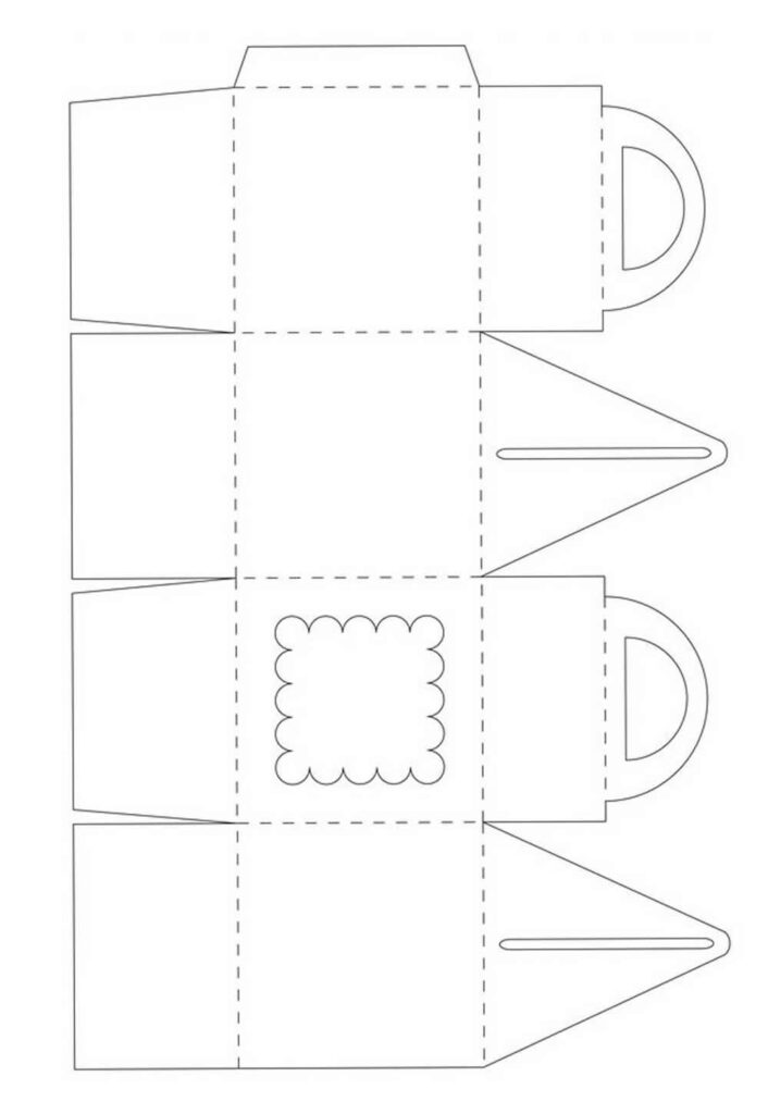 Molde de Caixinha de Papel