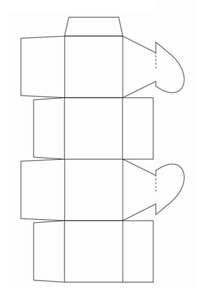 Molde de Caixinha de Papel