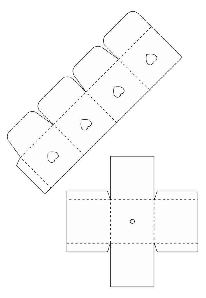 Molde de Caixinha de Papel