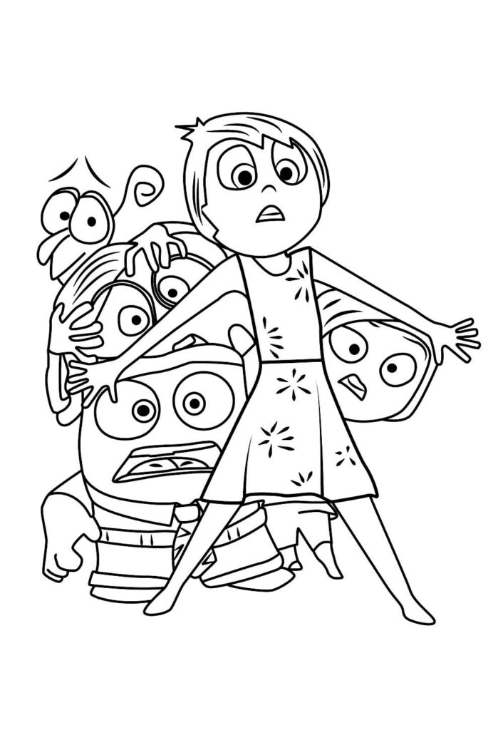 Desenho de Divertida Mente para pintar