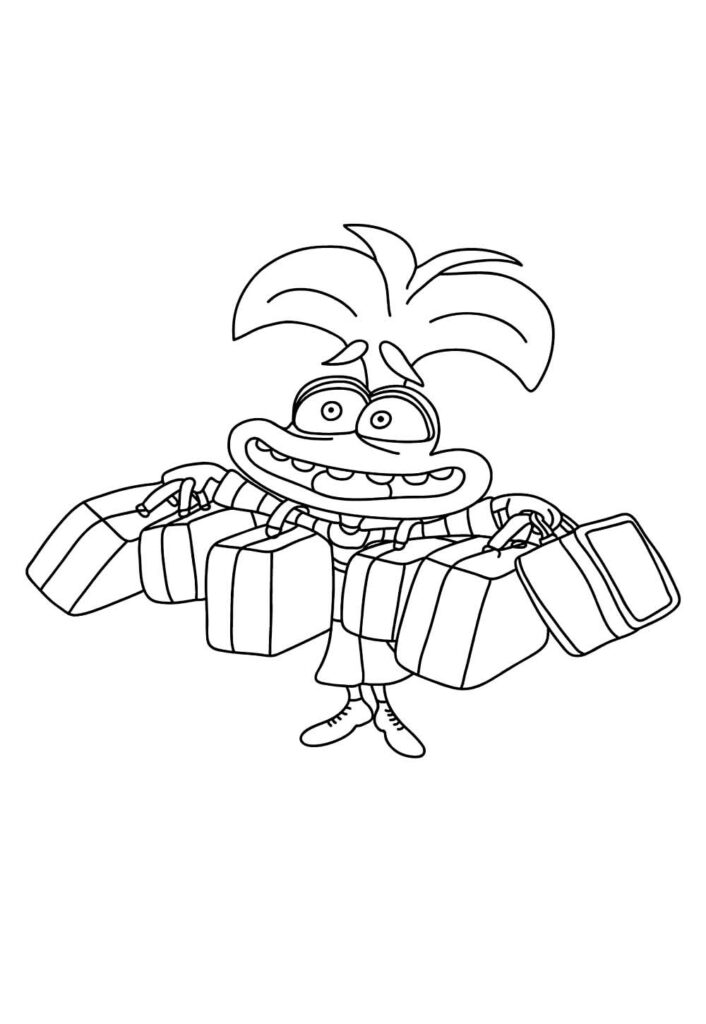 Desenho de Divertida Mente para colorir - Ansiedade