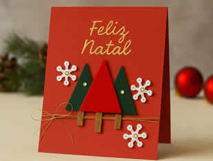 Cartão de Papel para Natal