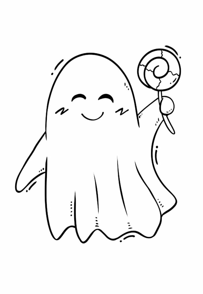 Fantasminha para colorir