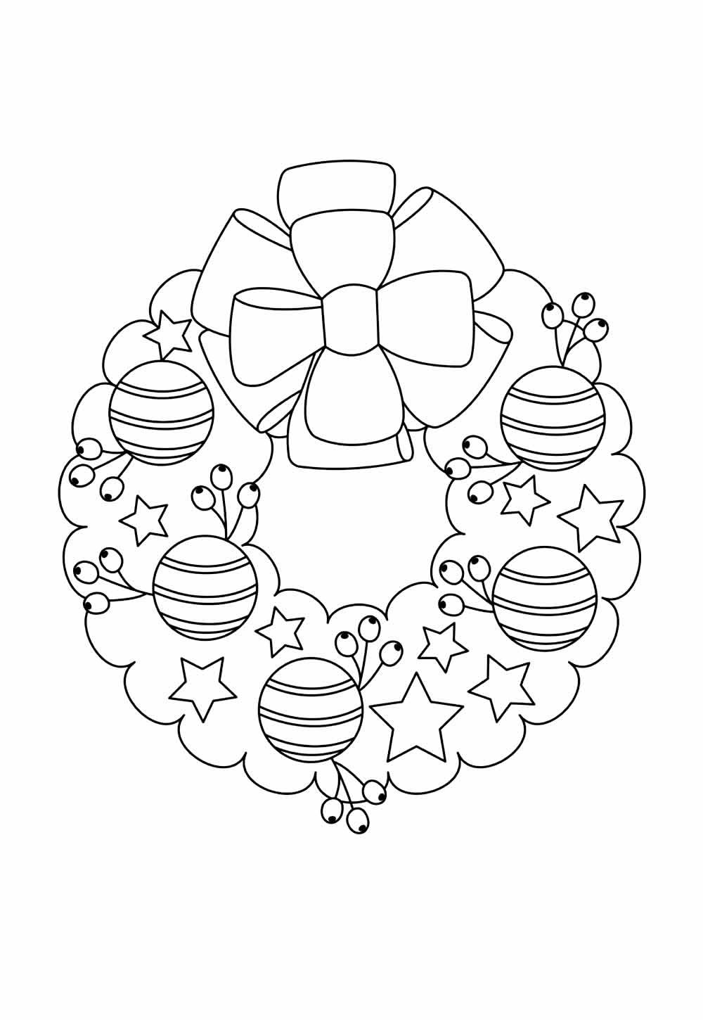 Desenhos de Guirlandas Natalinas para colorir - Pop Lembrancinhas