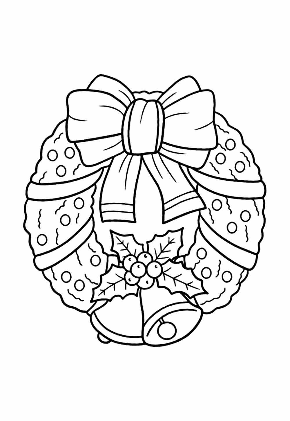 Desenhos de Guirlandas Natalinas para colorir - Pop Lembrancinhas