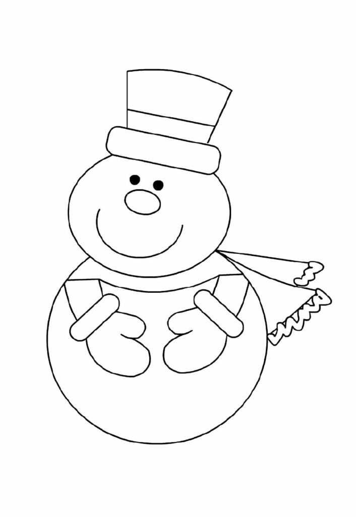 Desenho Boneco de Neve Colorir