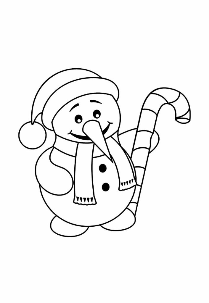 Desenho Boneco de Neve Pintar