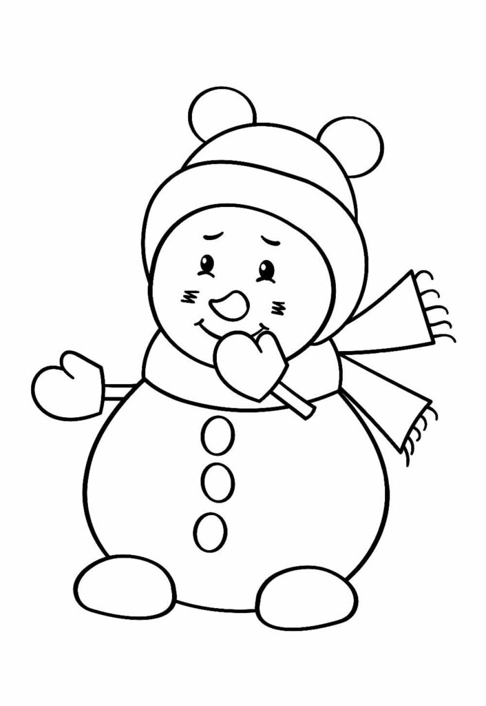 Boneco de Neve Colorir