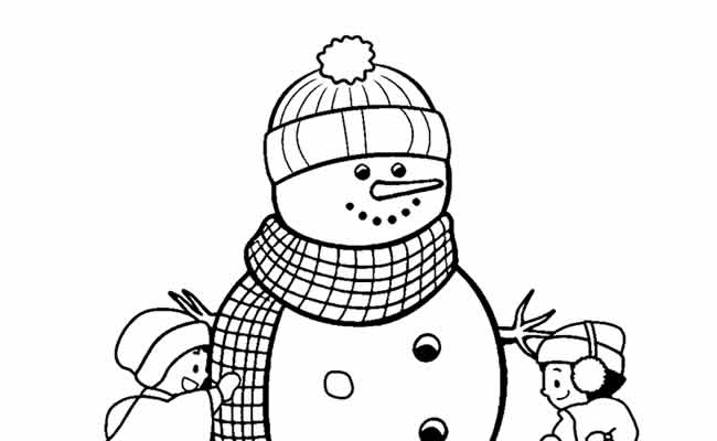 Desenhos de Boneco de Neve para imprimir