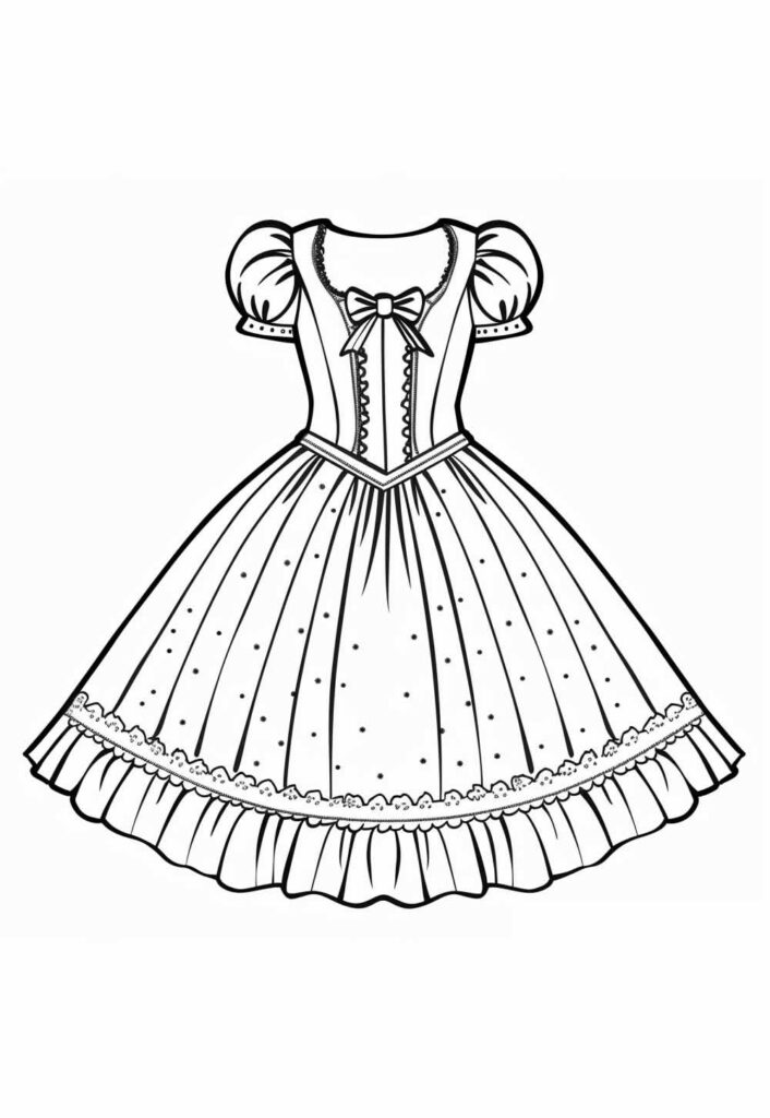 Desenho Vestido para Colorir