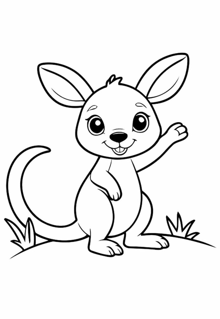 Canguru para colorir