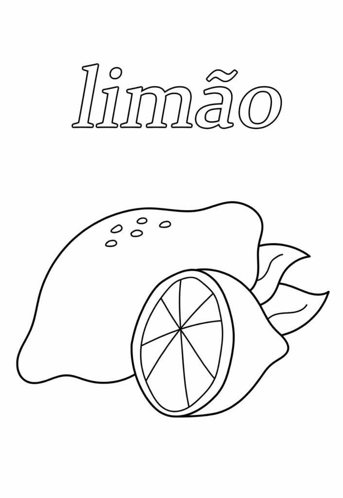 Desenho Educativo de Limão para colorir