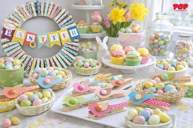 Decoração com Pregadores para Páscoa
