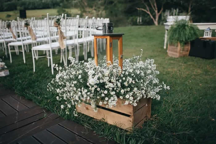 Decoração de Casamento Caixote