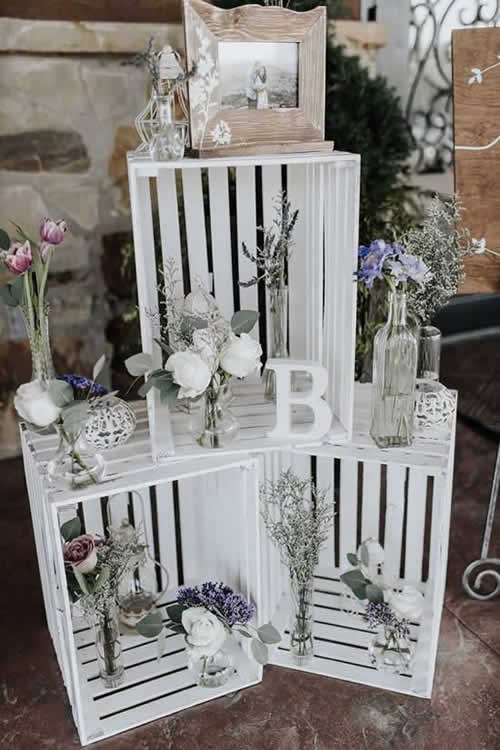 Caixotes de Madeira para Decoração de Casamento