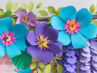 Decoração com Flores de Papel