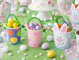 Decoração de Páscoa com Copos