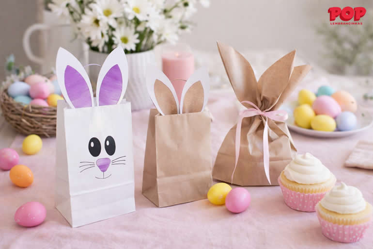 Lembrancinhas com Sacolinhas para Páscoa