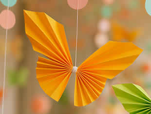 Borboletas de Papel Sanfonado para Decoração