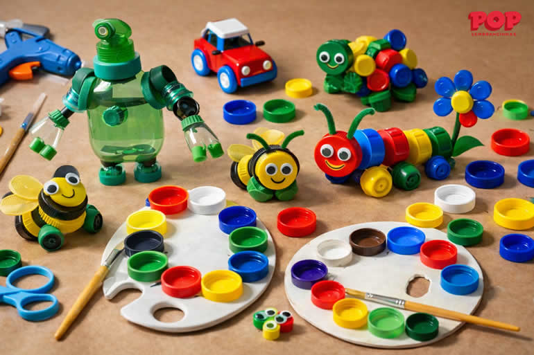 Brinquedos com Tampinhas