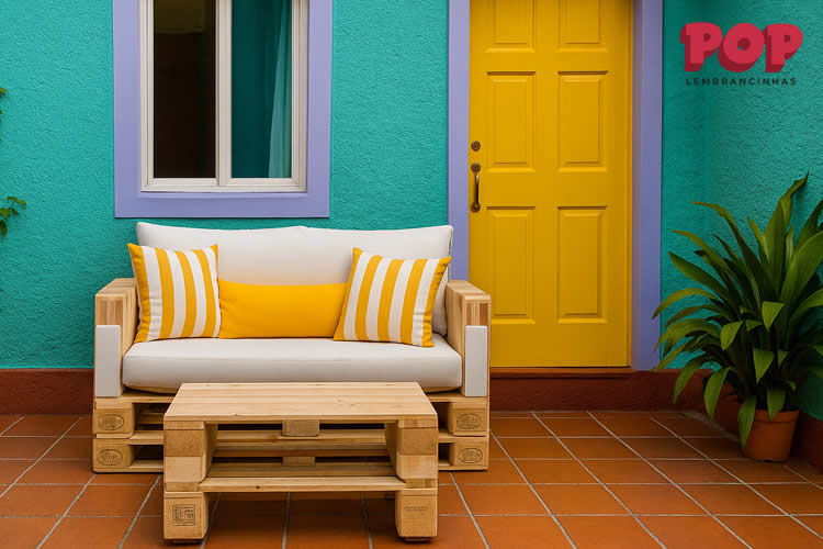 Decoração com Móveis de Pallets de Madeira