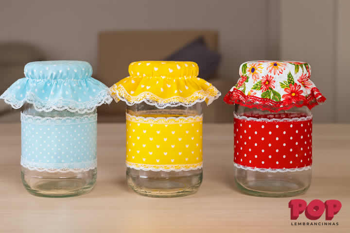Potes Decorados com Tecido