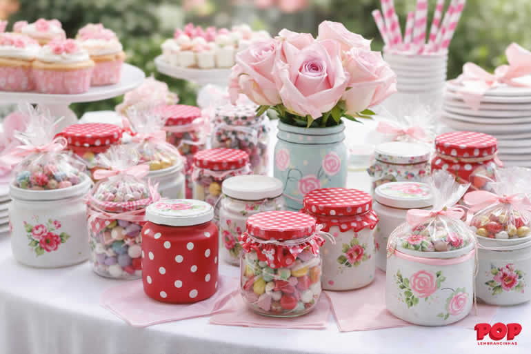Lembrancinhas com Potes de Vidro