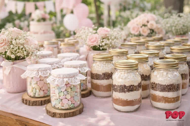 Lembrancinhas com Potes de Vidro