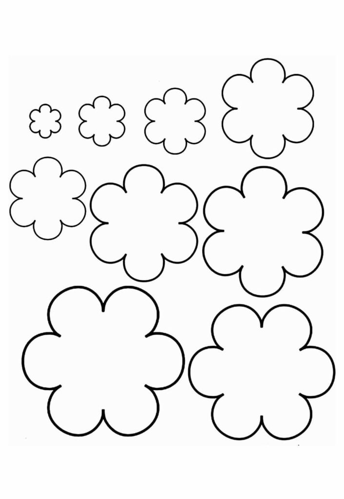 Molde de Flores para imprimir