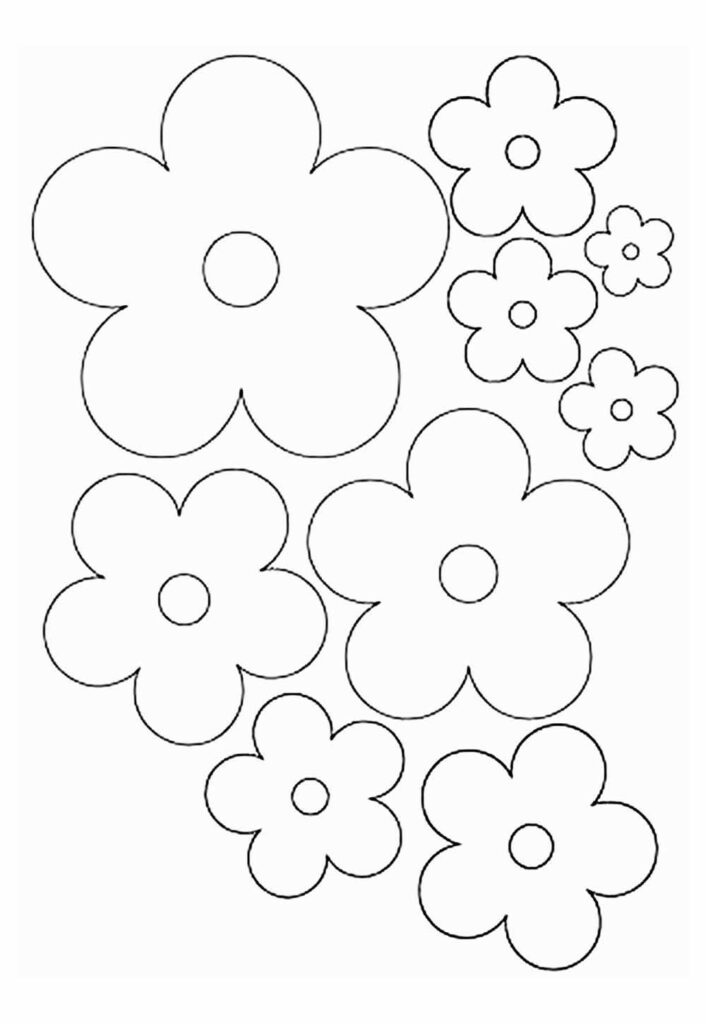 Molde de Flores para imprimir