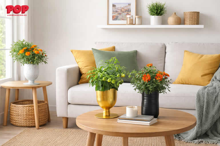 Vasos com Garrafas PET