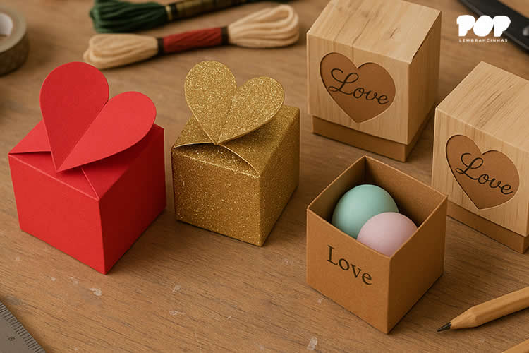 Caixinha de Papel de Coração