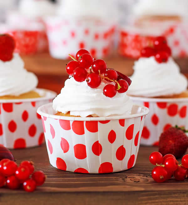 Cupcake de Morango Decorado