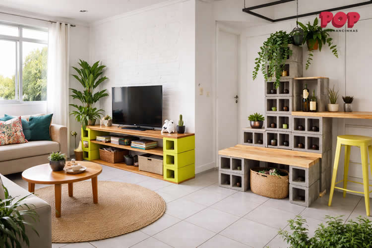 Decoração com Blocos de Concreto