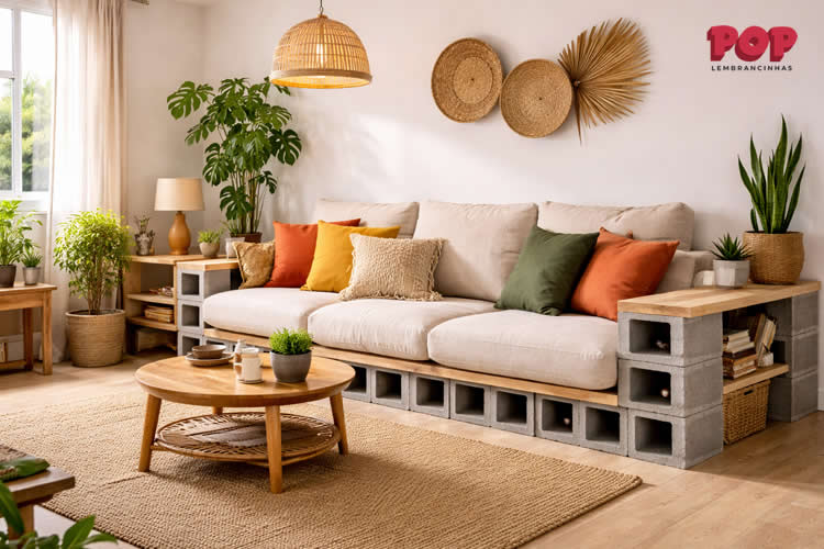 Sofá de Bloco de Concretos