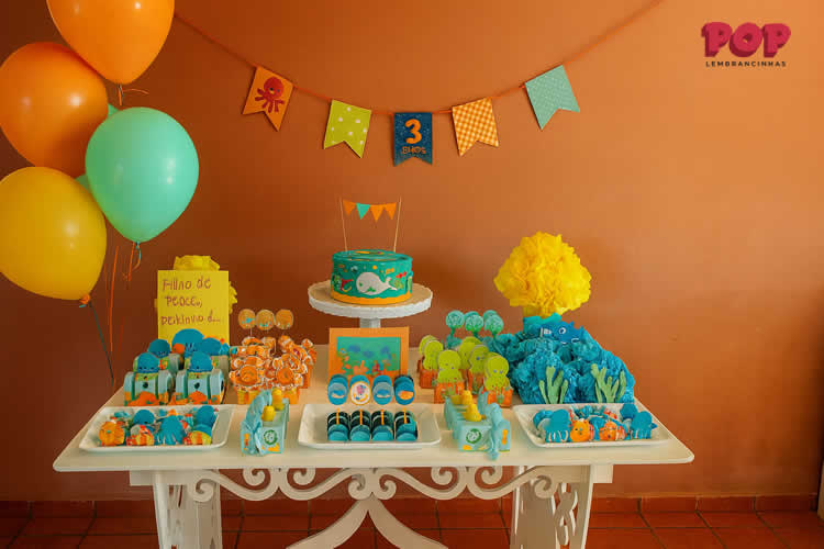 Enfeites de Festa Fundo do Mar