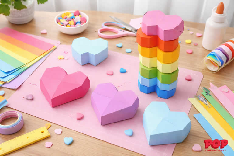 Caixinha de Papel Fácil com Molde