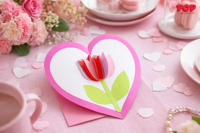 Cartão Lindo e Fácil para Dia das Mães