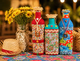 Garrafas Decoradas para São João