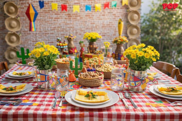 Decoração de Mesa Junina