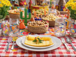 Decoração de Mesa Junina